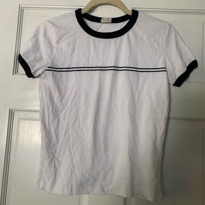 John Galt brandy Melville white shirt with stripe
